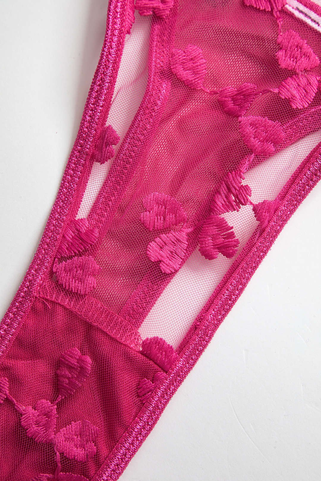 Dantel Nakışlı Bustier Kemerli Lingerie Jartiyer Seti