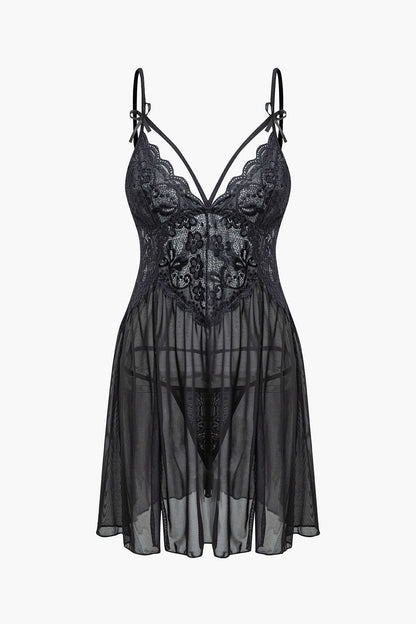 Dantel Şeffaf Nakışlı Bustier Gece Elbisesi