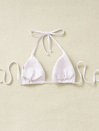 Swim Basics Seksi Düz Renk Askılı Bikini Üstü