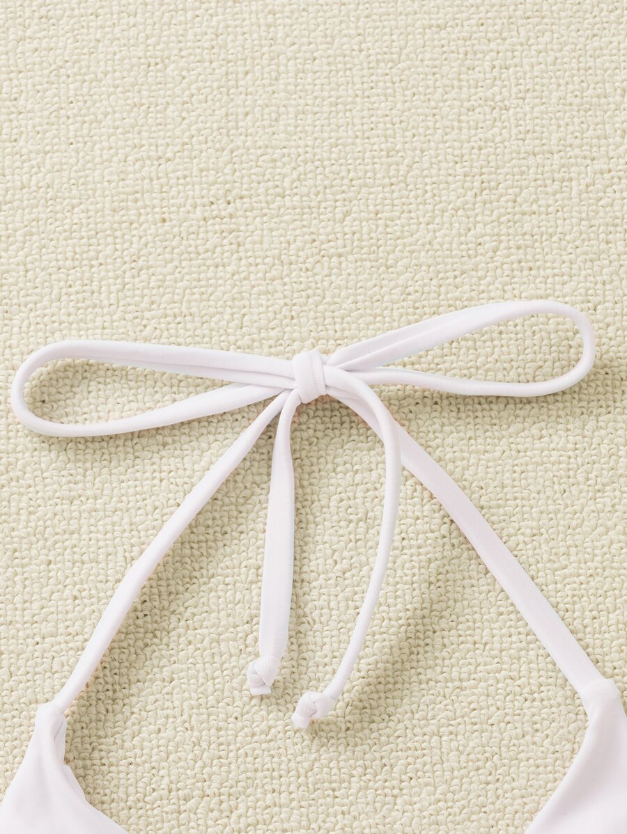 Swim Basics Seksi Düz Renk Askılı Bikini Üstü