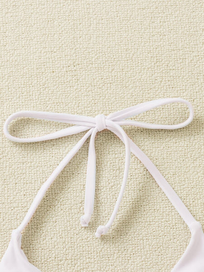 Swim Basics Seksi Düz Renk Askılı Bikini Üstü