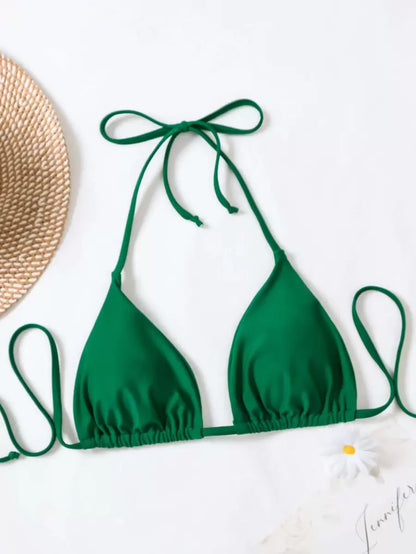 Swim Basics Seksi Düz Renk Askılı Bikini Üstü