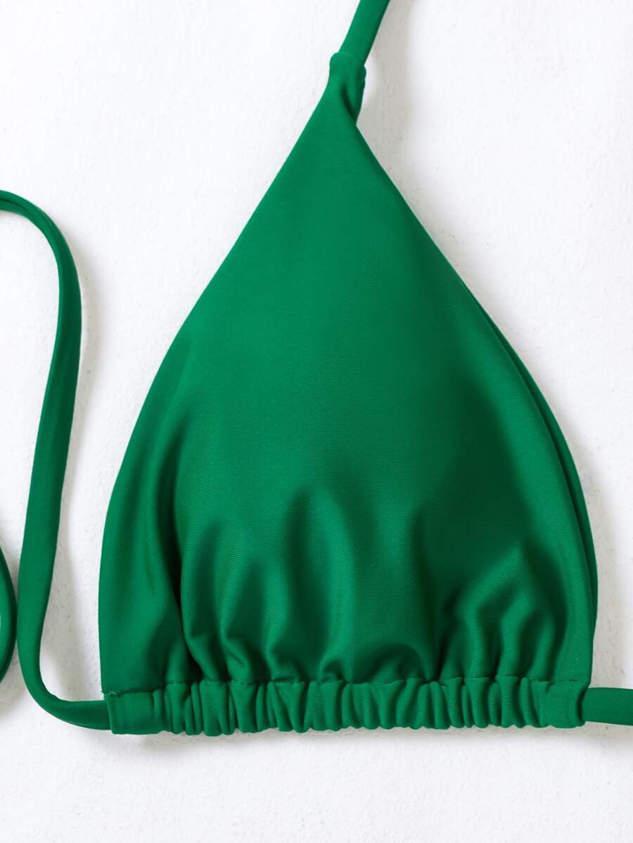 Swim Basics Seksi Düz Renk Askılı Bikini Üstü