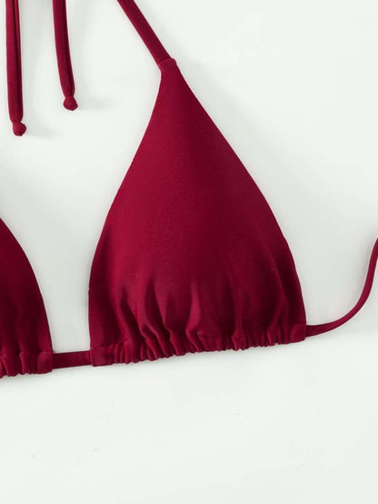 Swim Basics Seksi Düz Renk Askılı Bikini Üstü