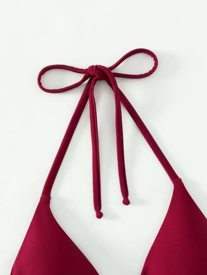 Swim Basics Seksi Düz Renk Askılı Bikini Üstü