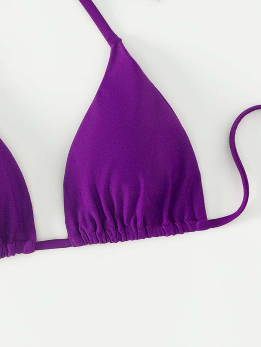 Swim Basics Seksi Düz Renk Askılı Bikini Üstü