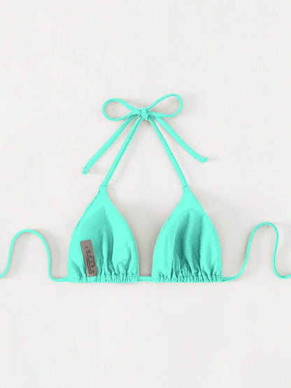 Swim Basics Seksi Düz Renk Askılı Bikini Üstü