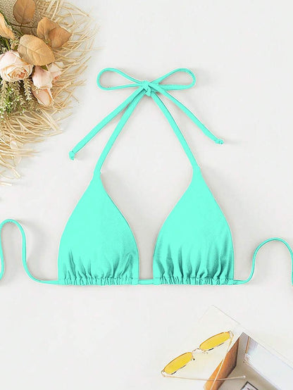 Swim Basics Seksi Düz Renk Askılı Bikini Üstü