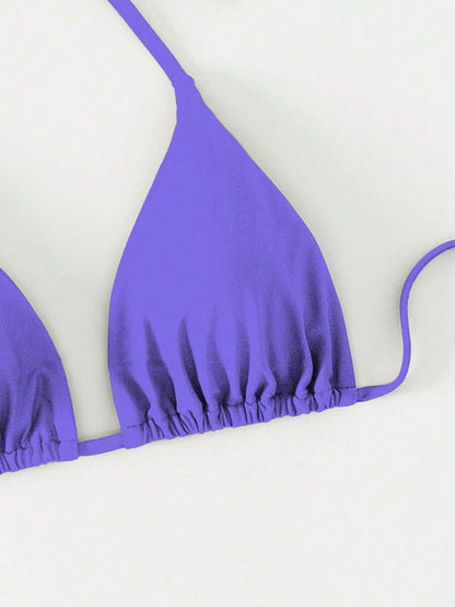 Swim Basics Seksi Düz Renk Askılı Bikini Üstü