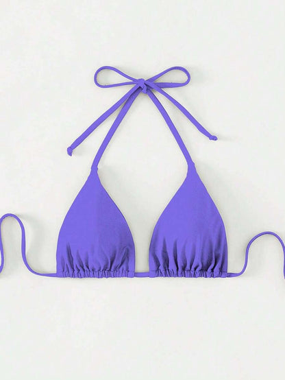 Swim Basics Seksi Düz Renk Askılı Bikini Üstü