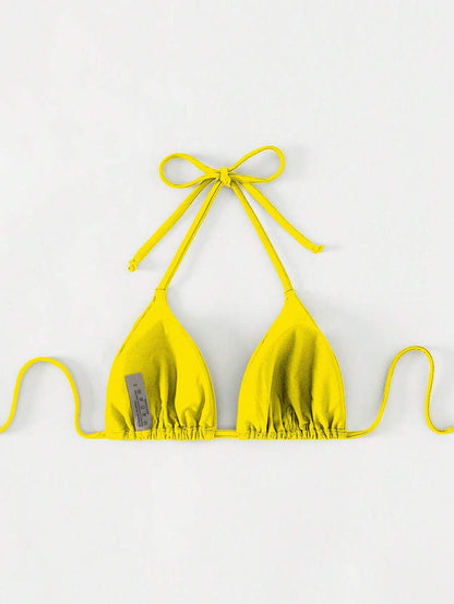 Swim Basics Seksi Düz Renk Askılı Bikini Üstü