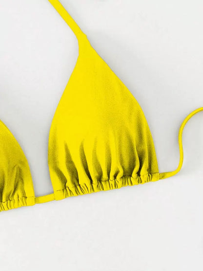 Swim Basics Seksi Düz Renk Askılı Bikini Üstü