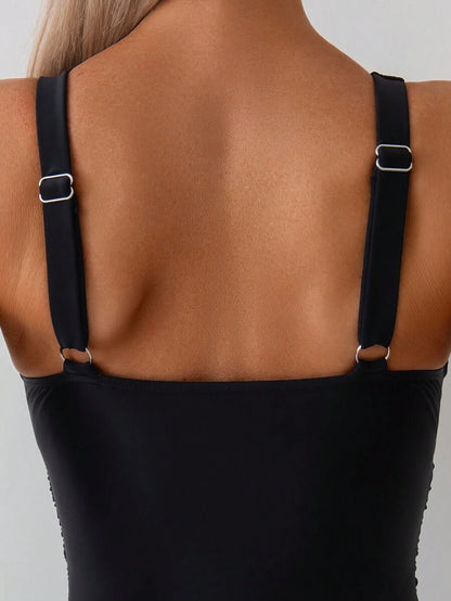 Classic Wrap Swimsuit – Drapeli Tek Parça Mayo