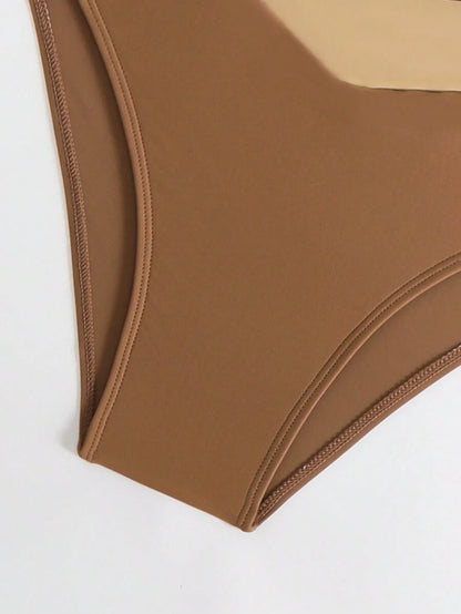 Swim Chiccia Kadın Yaz Yeni Çok Renkli Patchwork Halter Bağcıklı Bikini Takımı