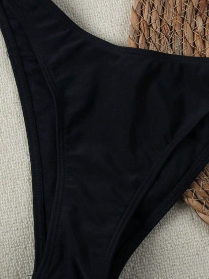 Polovedo Seksi Düz Renk Bandeau Bikini Seti