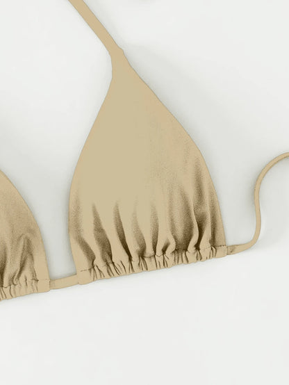 Swim Basics Seksi Düz Renk Askılı Bikini Üstü