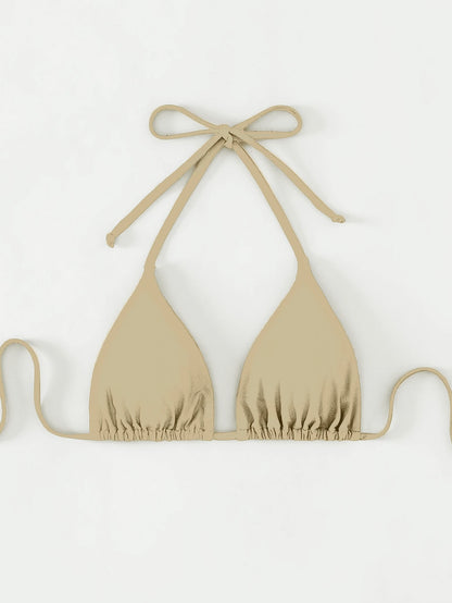 Swim Basics Seksi Düz Renk Askılı Bikini Üstü