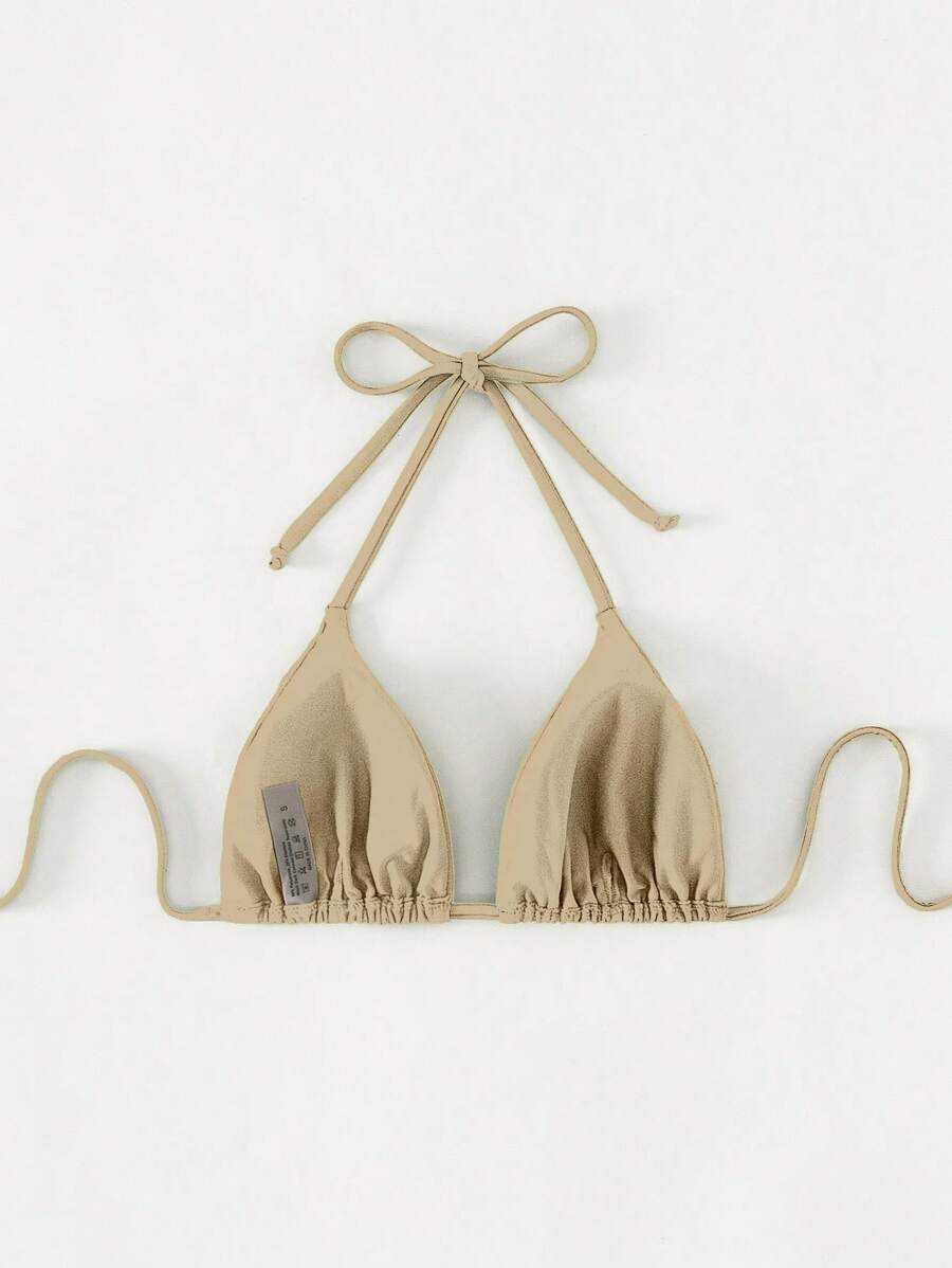 Swim Basics Seksi Düz Renk Askılı Bikini Üstü