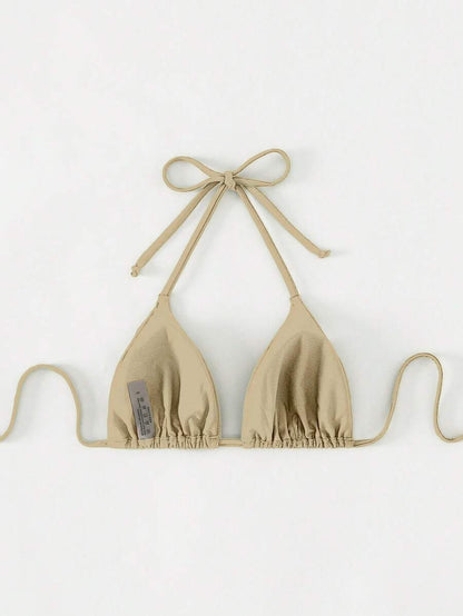 Swim Basics Seksi Düz Renk Askılı Bikini Üstü