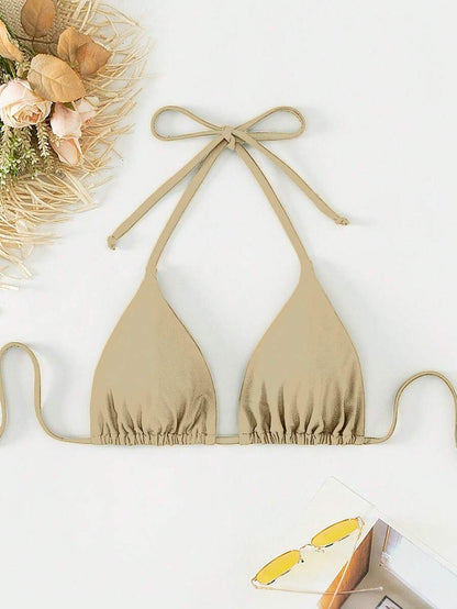 Swim Basics Seksi Düz Renk Askılı Bikini Üstü