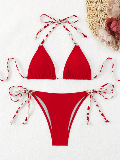 Pera Bağcık Detay Plaj Yaz Bikini Takımı