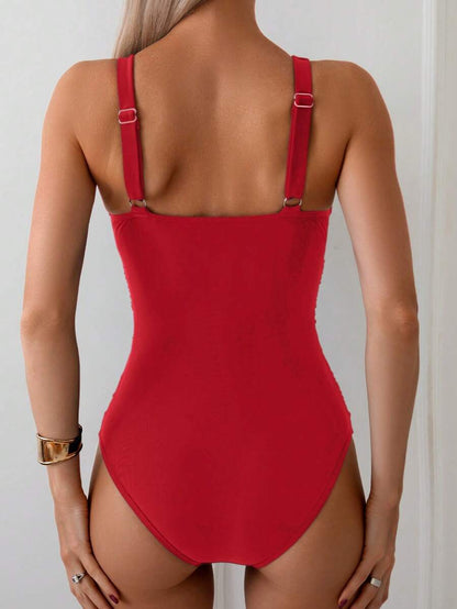 Classic Wrap Swimsuit – Drapeli Tek Parça Mayo