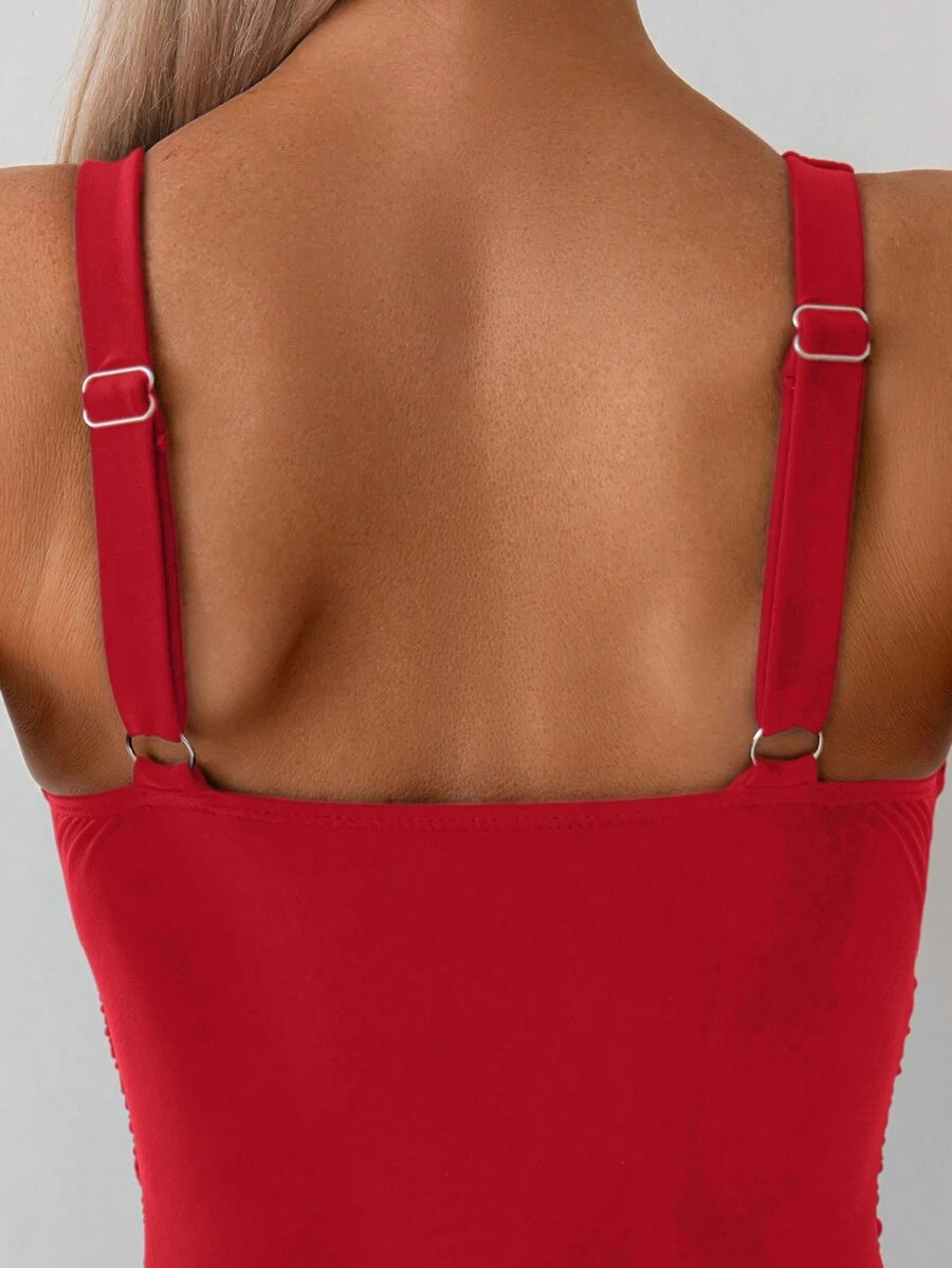 Classic Wrap Swimsuit – Drapeli Tek Parça Mayo