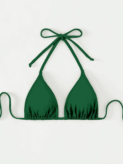 Swim Basics Seksi Düz Renk Askılı Bikini Üstü