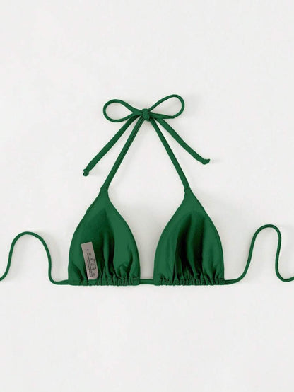 Swim Basics Seksi Düz Renk Askılı Bikini Üstü