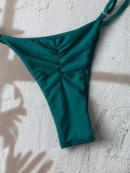 Swim Vcay  Askılı Bikini Seti Seksi Tanga Mayo