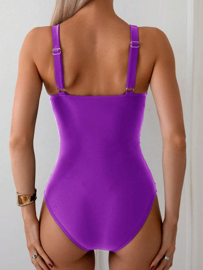 Classic Wrap Swimsuit – Drapeli Tek Parça Mayo