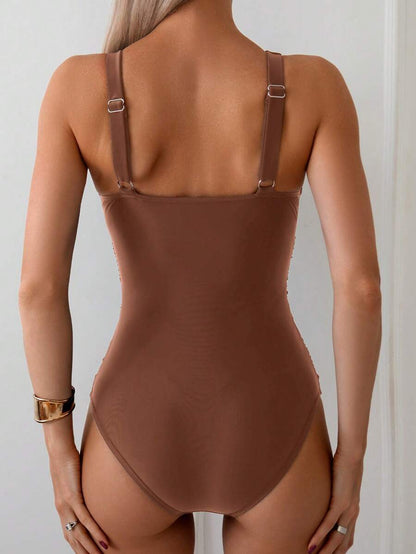 Classic Wrap Swimsuit – Drapeli Tek Parça Mayo