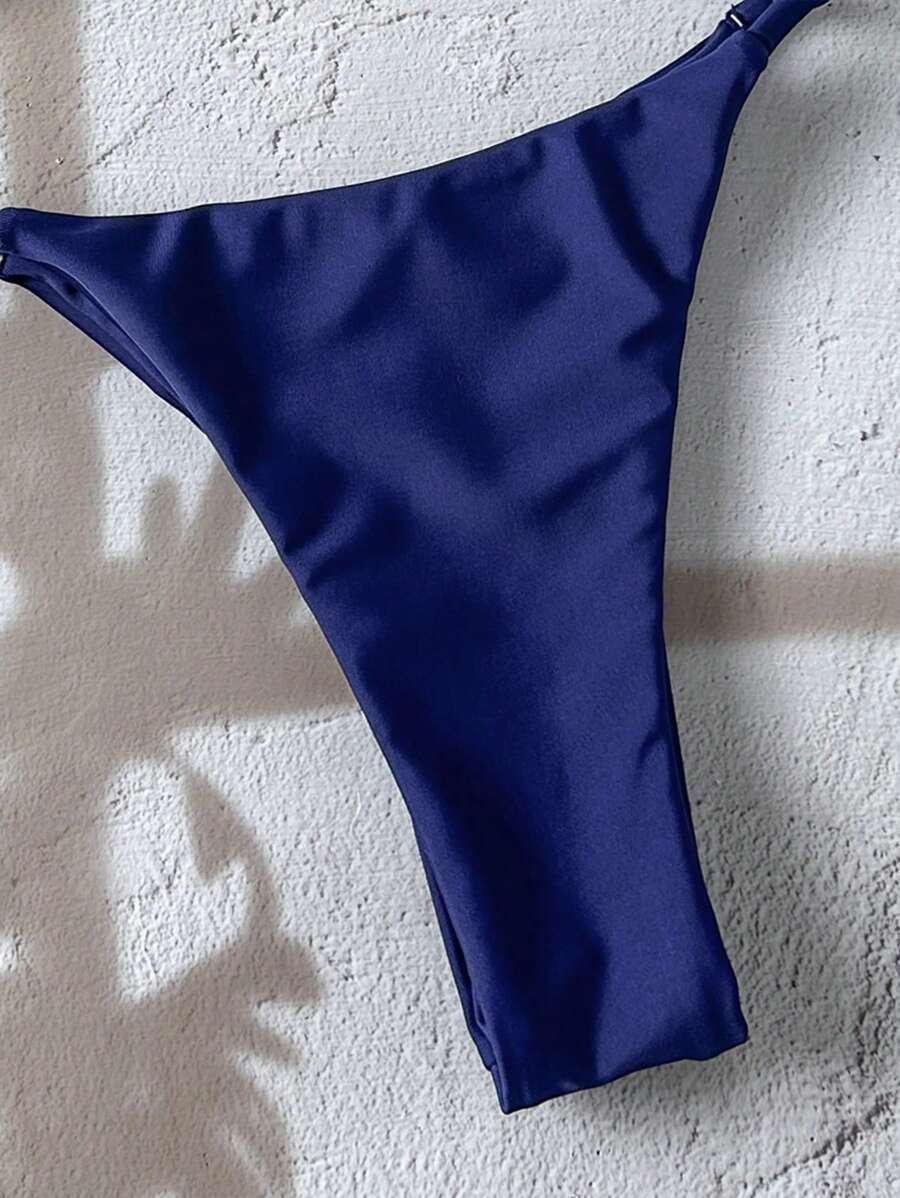 Swim Vcay  Askılı Bikini Seti Seksi Tanga Mayo