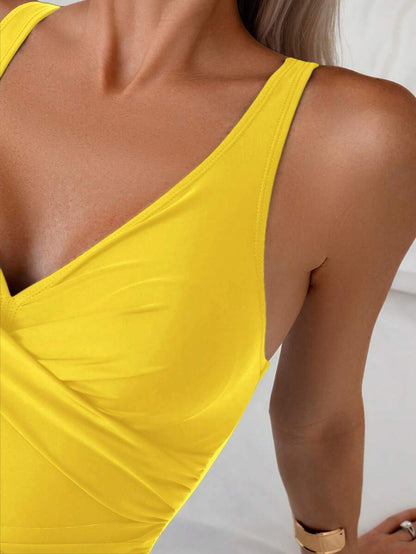 Classic Wrap Swimsuit – Drapeli Tek Parça Mayo