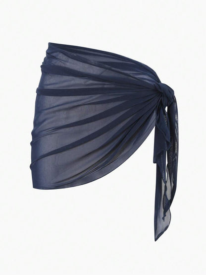 Coastal Sheer Sarong Etek – Bağlamalı Plaj Cover-Up