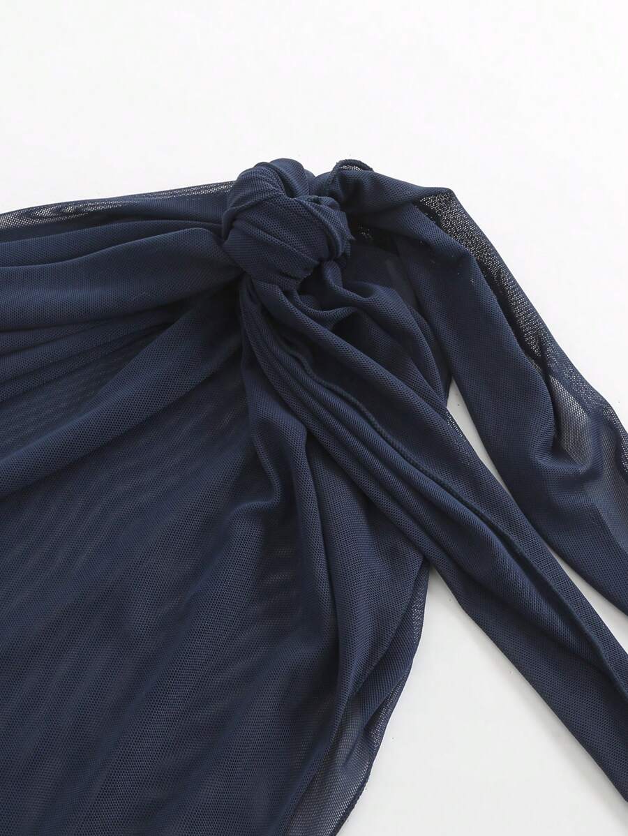 Coastal Sheer Sarong Etek – Bağlamalı Plaj Cover-Up