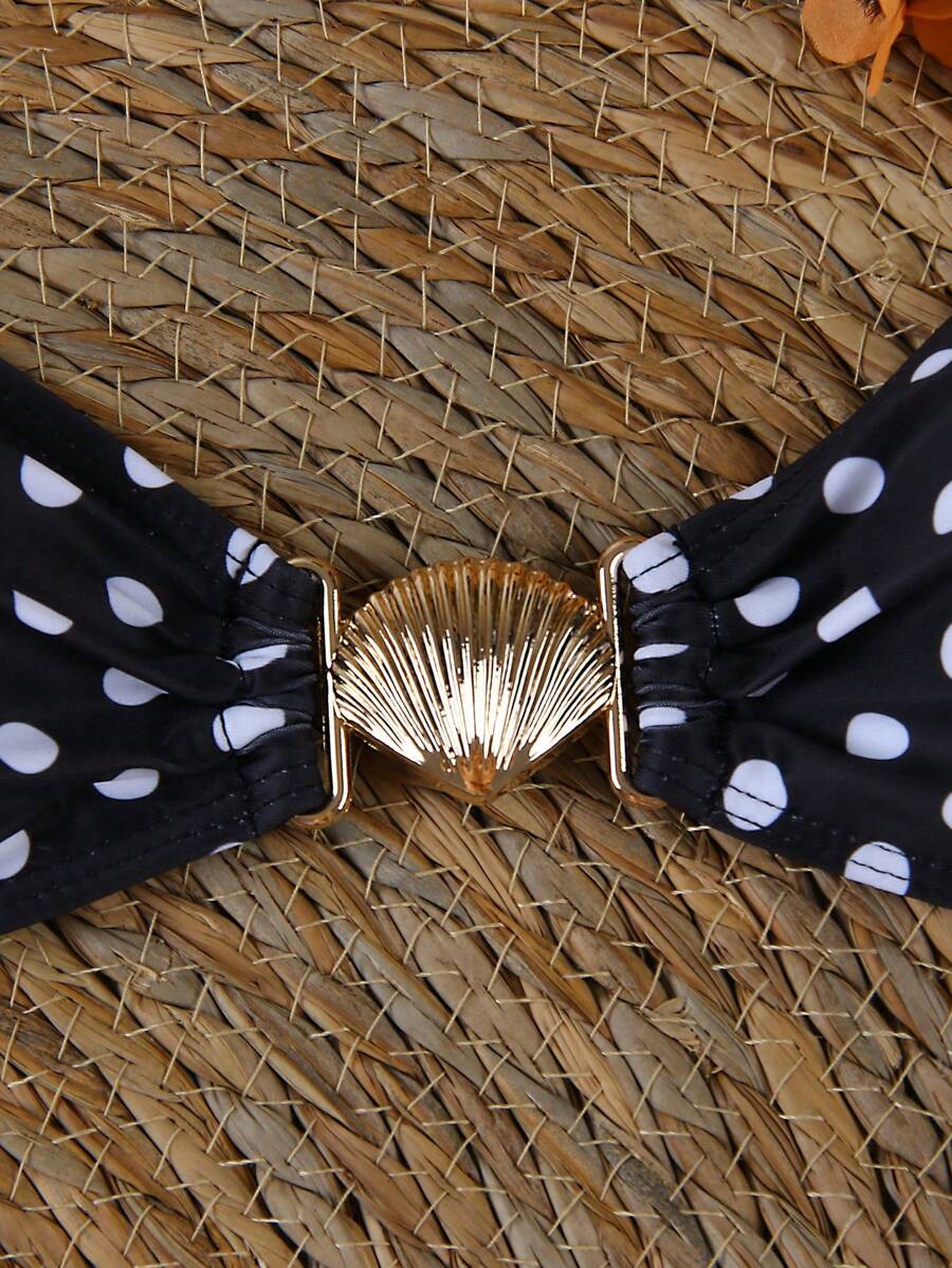 Polka Dot Sheer Maxi Pareo – Yırtmaçlı Plaj Cover-Up Etek