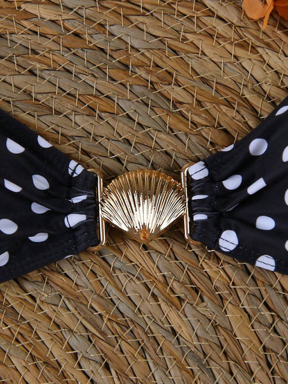 Polka Dot Sheer Maxi Pareo – Yırtmaçlı Plaj Cover-Up Etek