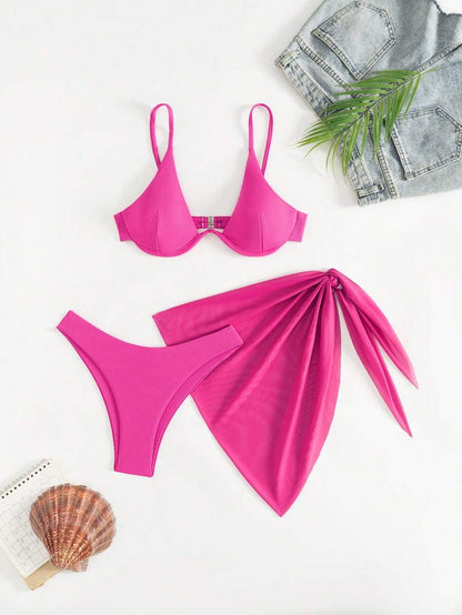 Swim Basics 3 Parça Set Düz Renk