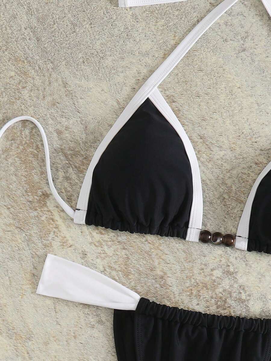 Retro Touch Renkli Üçgen Bikini Takımı