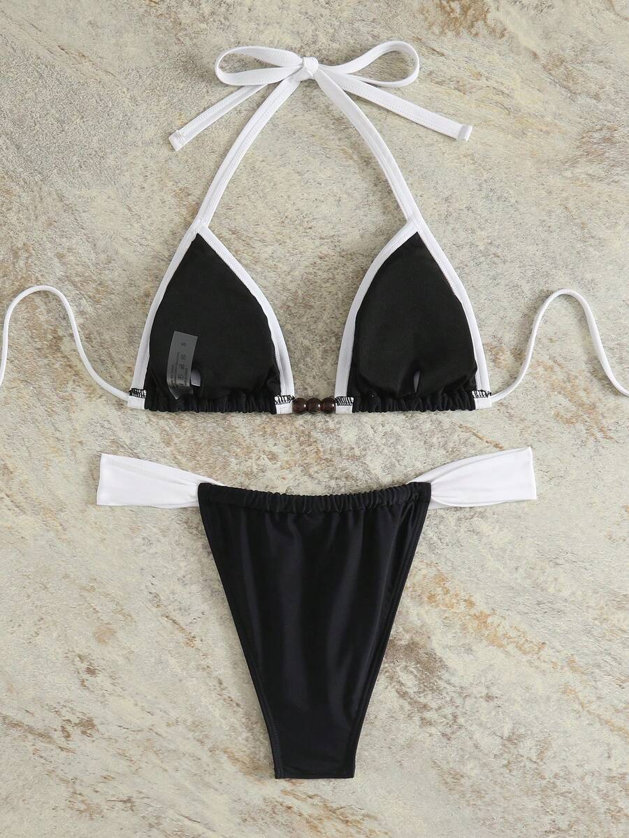 Retro Touch Renkli Üçgen Bikini Takımı