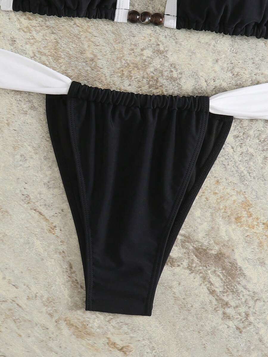 Retro Touch Renkli Üçgen Bikini Takımı