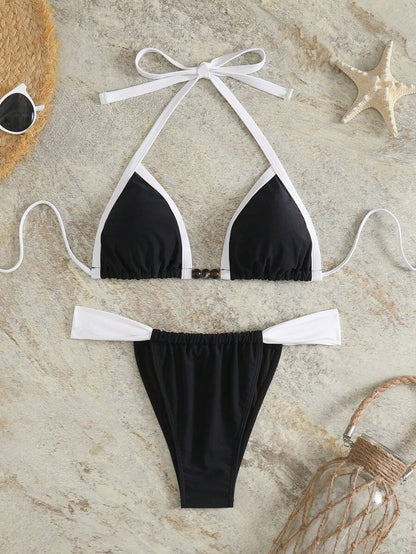 Retro Touch Renkli Üçgen Bikini Takımı