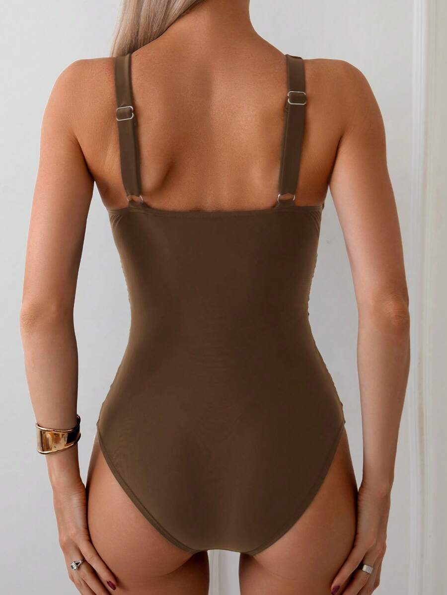 Classic Wrap Swimsuit – Drapeli Tek Parça Mayo