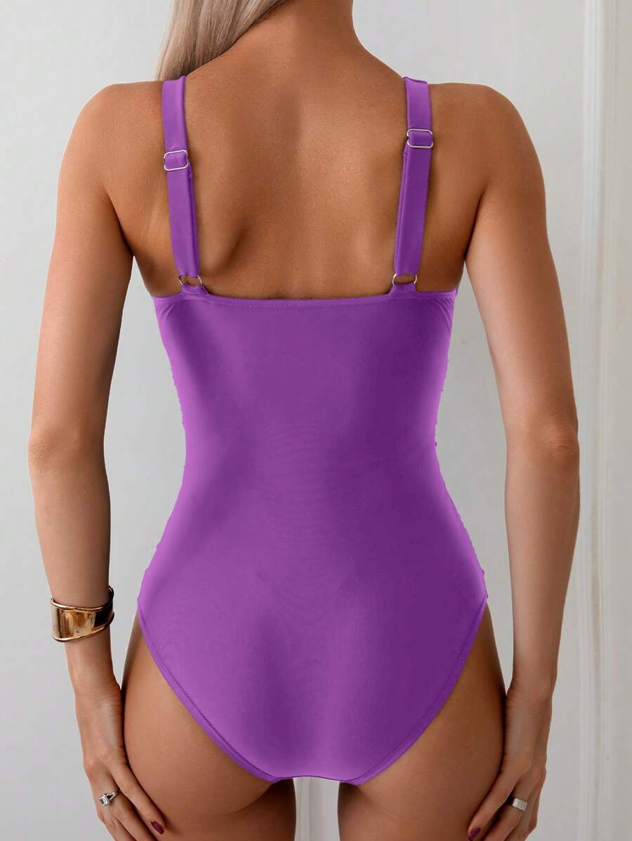 Classic Wrap Swimsuit – Drapeli Tek Parça Mayo