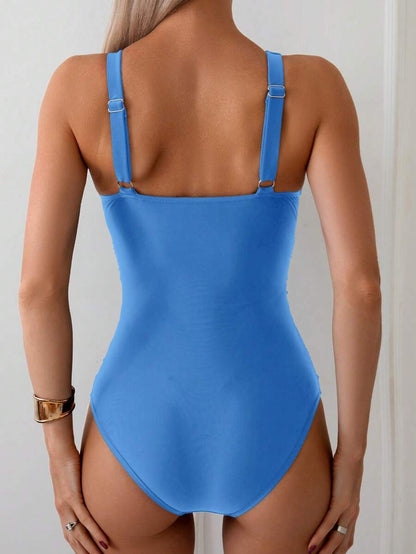Classic Wrap Swimsuit – Drapeli Tek Parça Mayo
