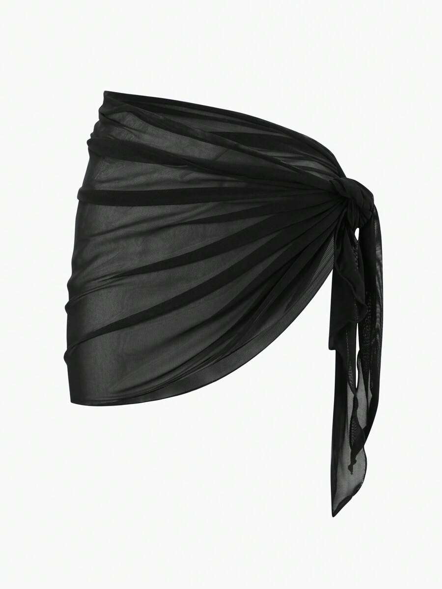 Coastal Sheer Sarong Etek – Bağlamalı Plaj Cover-Up