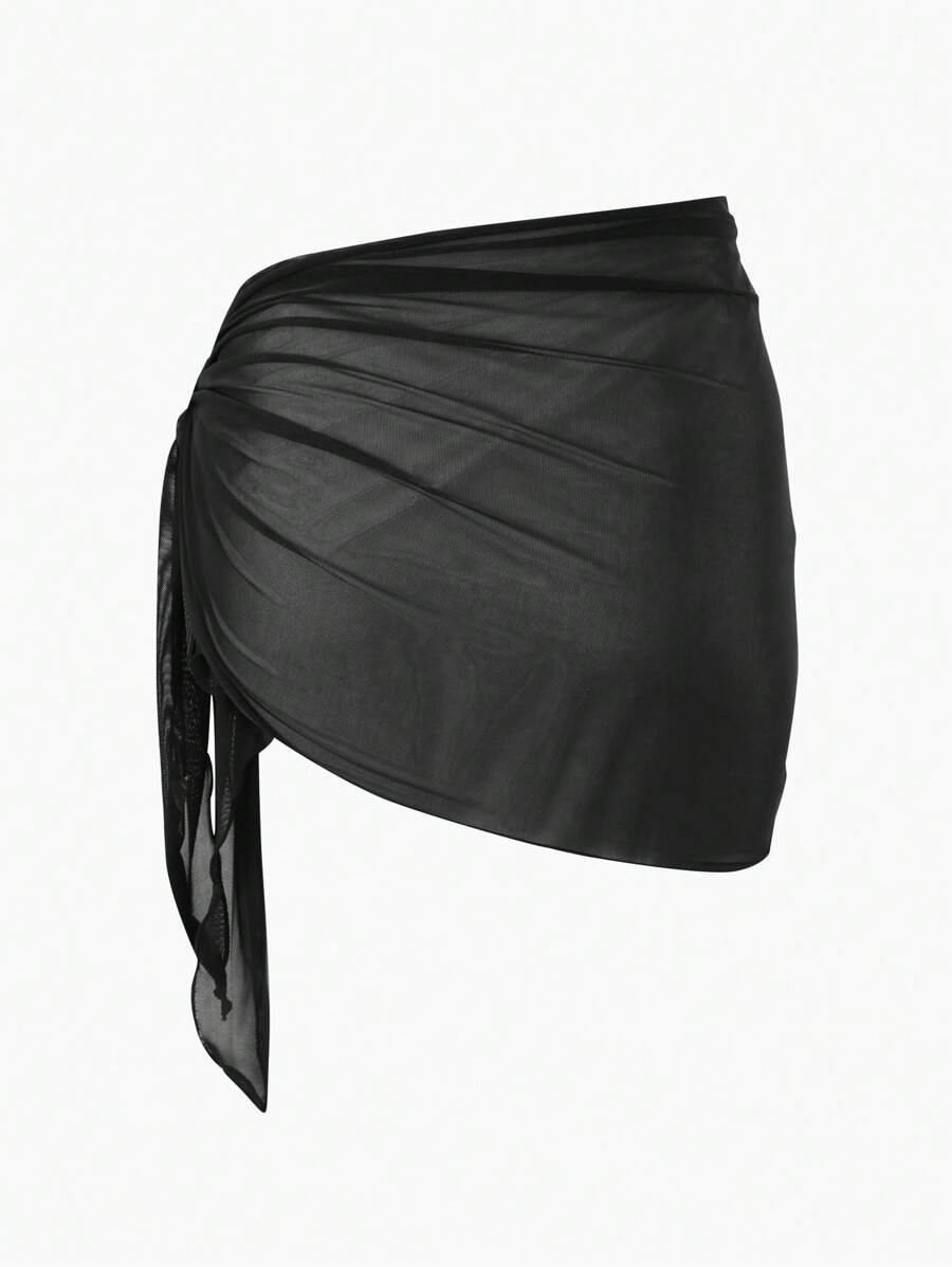 Coastal Sheer Sarong Etek – Bağlamalı Plaj Cover-Up