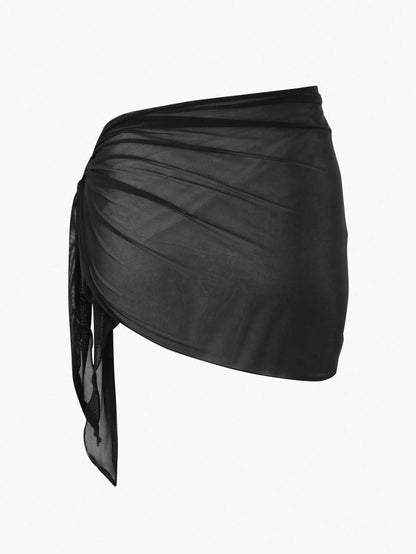 Coastal Sheer Sarong Etek – Bağlamalı Plaj Cover-Up