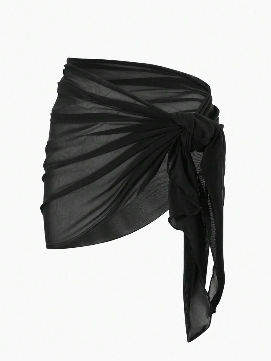 Coastal Sheer Sarong Etek – Bağlamalı Plaj Cover-Up